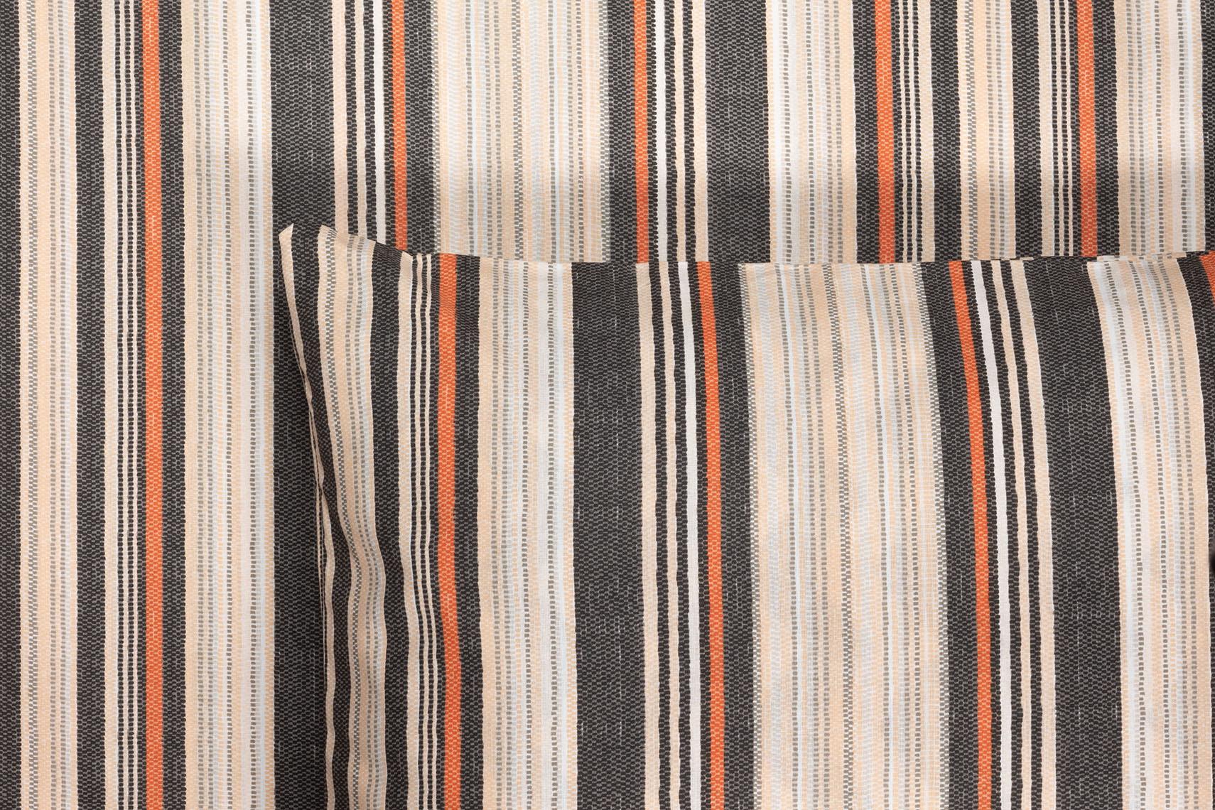 Ropa de cama Renforce Raphia Stripe Black