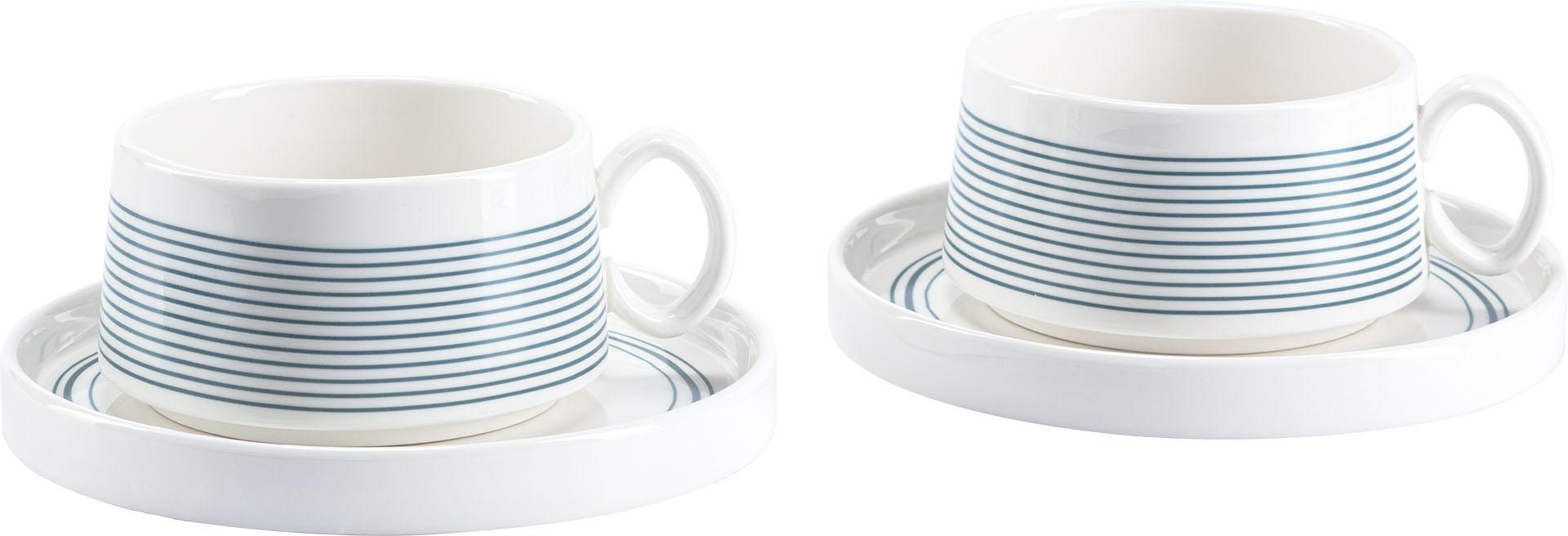 Taza y plato Lineo, juego de 2 sets