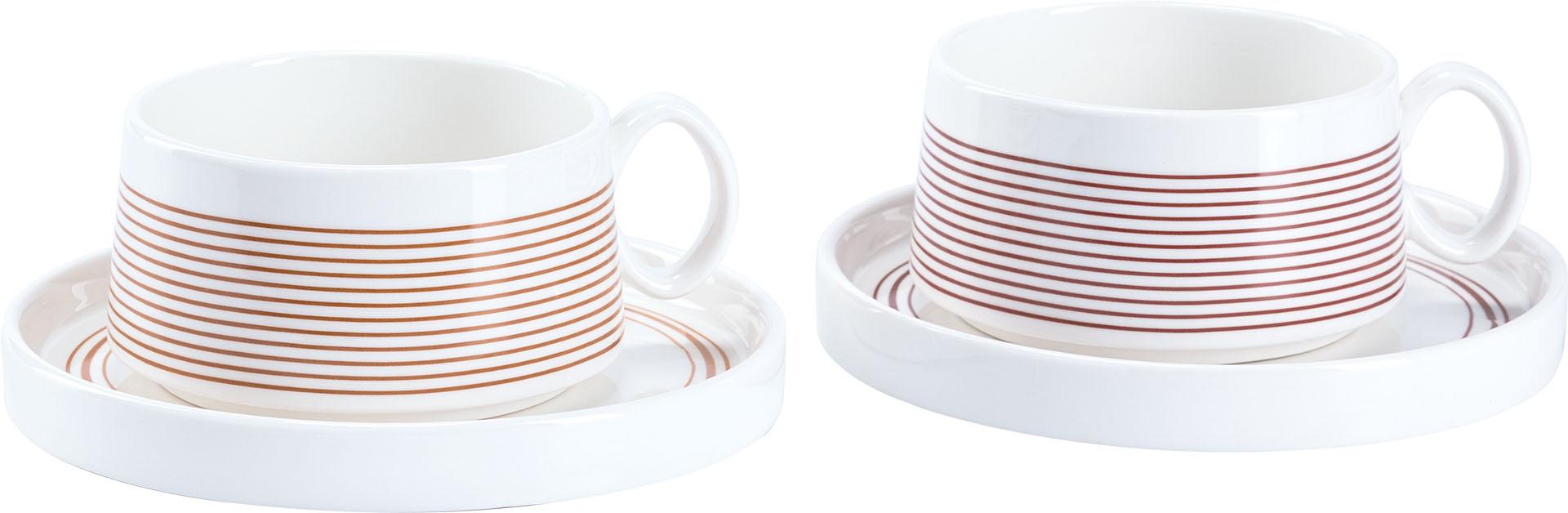 Taza y plato Lineo, juego de 2 sets