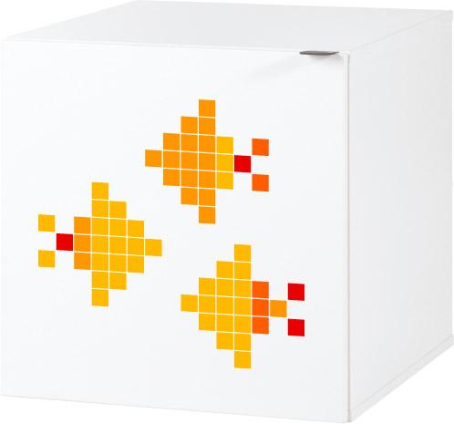 Pixel pegatinas puzzle Yello