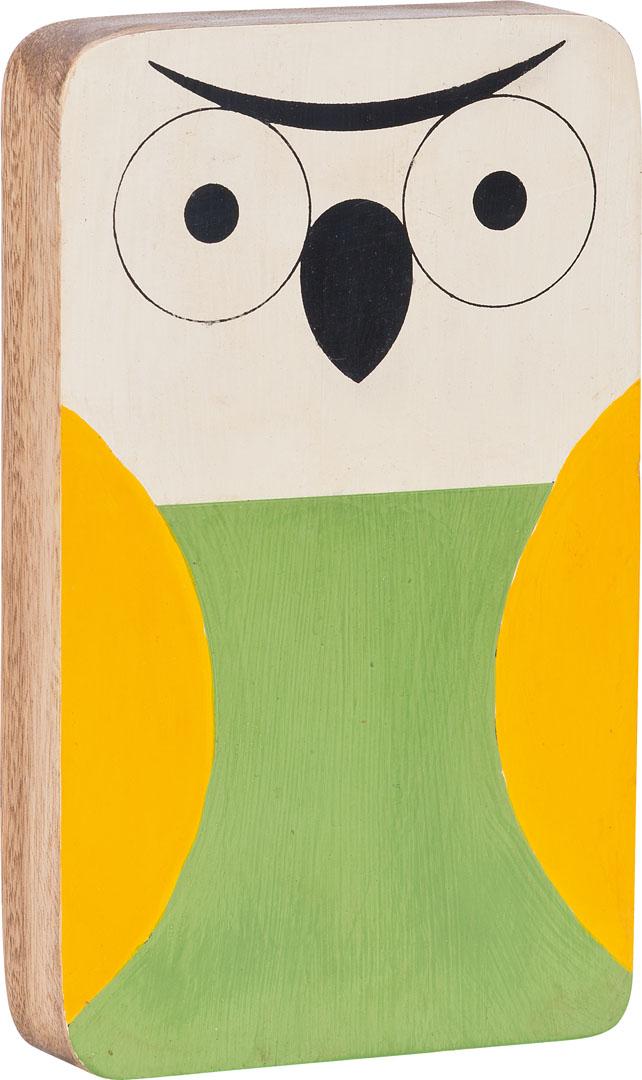 Figurilla Owl verde/amarillo