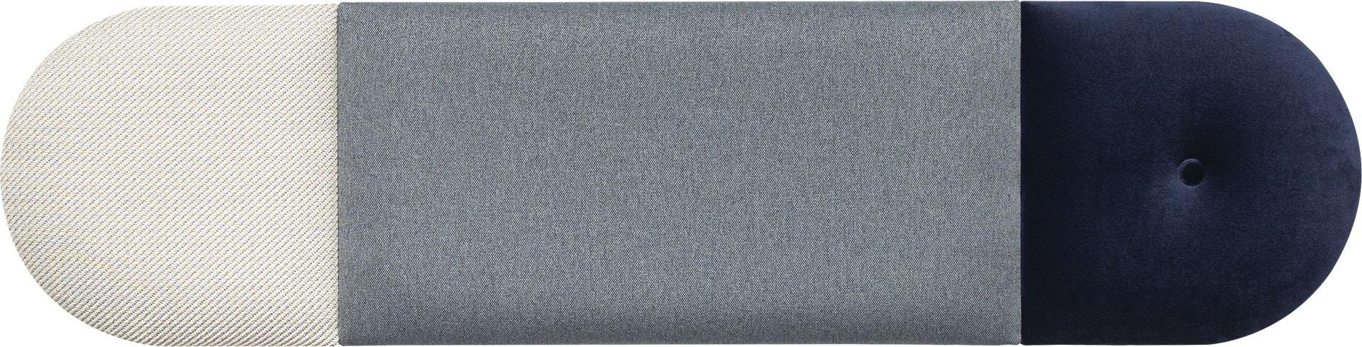 Conjunto de paneles tapizados regulares Soform pequeños en tonos azul marino y gris