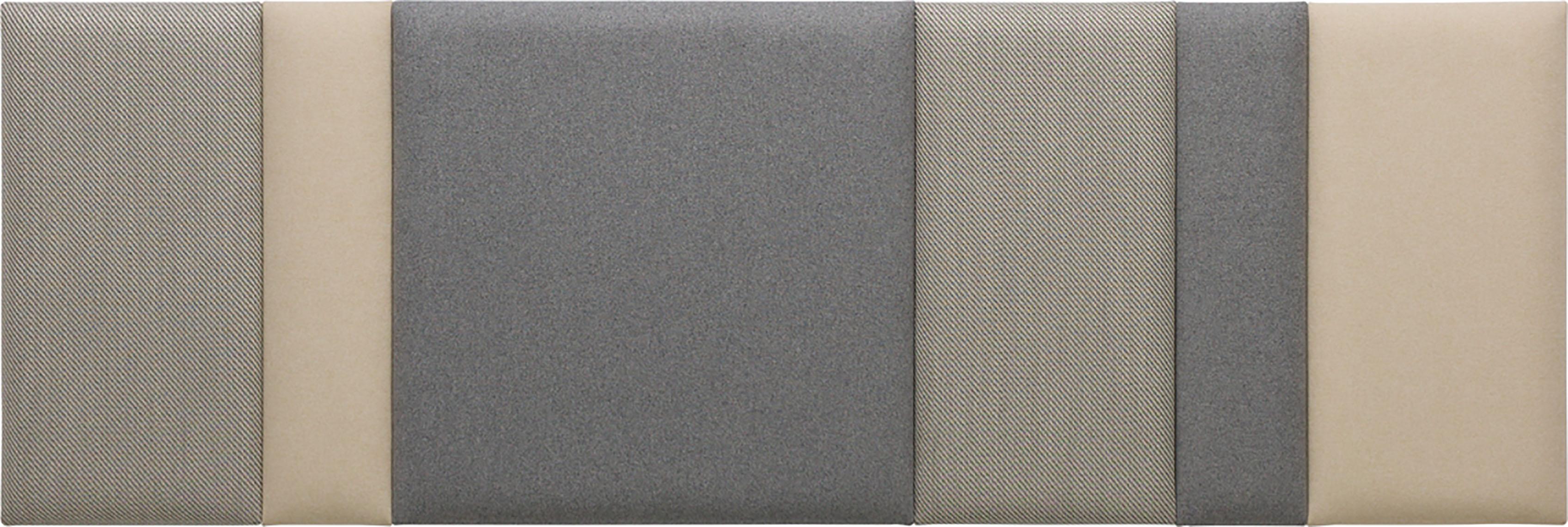 Conjunto de paneles regulares tapizados Soform grandes en gris y beige